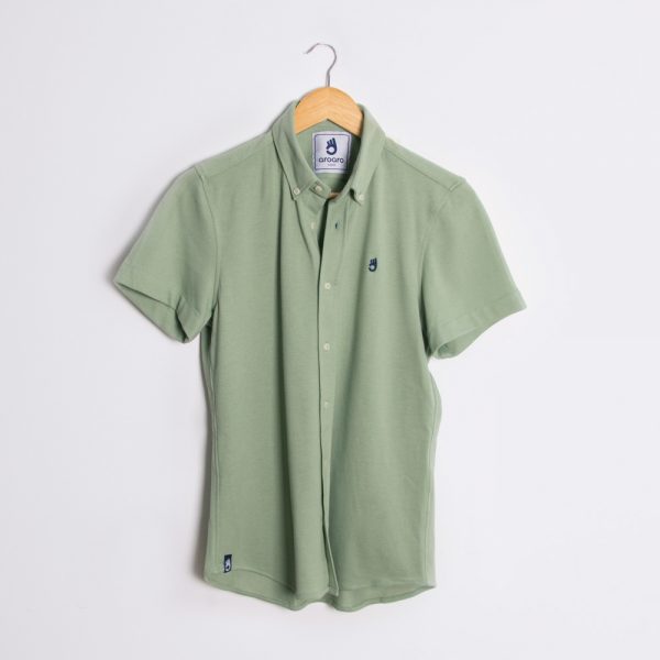 polo camisa mangas verdes 2